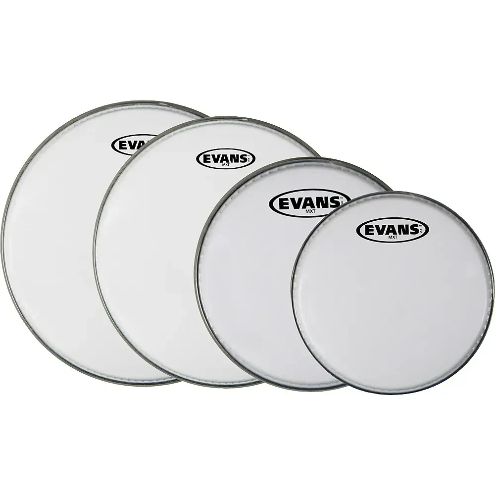 Evans MX White Tenor Drumhead 4-Pack Includes 8", 10", 12", and 13" heads
