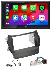 JVC Bluetooth 2DIN MP3 DAB USB Autoradio für Hyundai Santa Fe ab 12 ohne Navi