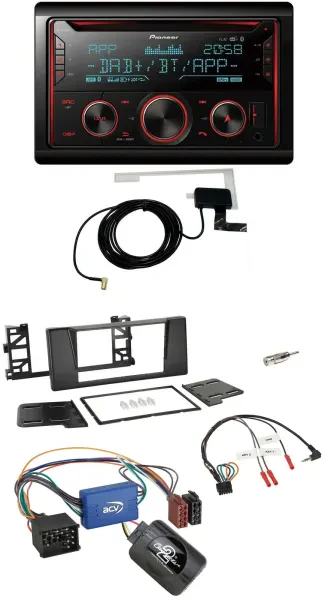 Pioneer 2DIN Lenkrad DAB USB CD Bluetooth Autoradio für BMW 5er E39 96-04 Aktivs