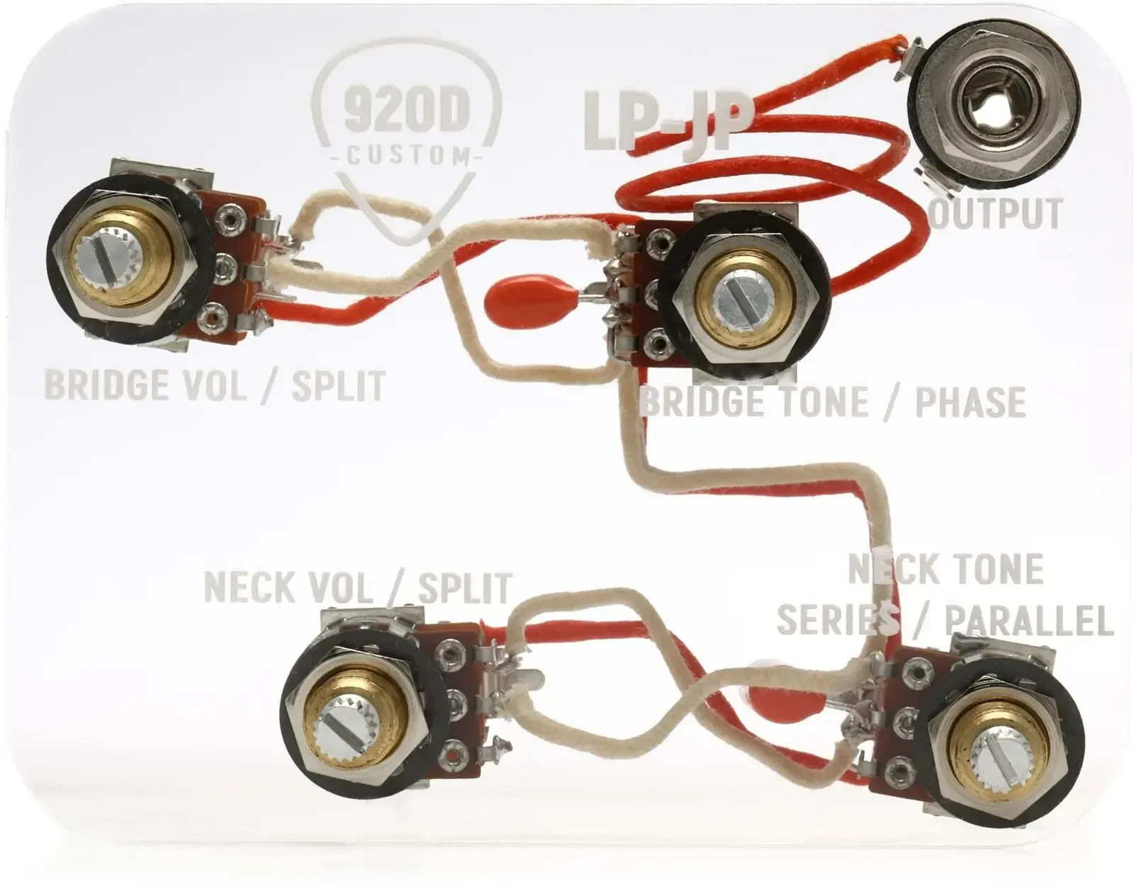 Комплект темброблока 920D Custom Les Paul Wiring Harness 4 Push-Pull Pots 3-way Toggle