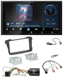 Kenwood Bluetooth 2DIN USB DAB Lenkrad Autoradio für Hyundai i40 VF ab 2011 schw