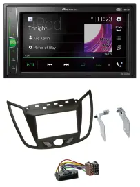 Pioneer 2DIN MP3 DAB USB Bluetooth Autoradio für Ford C-Max (ab 10) braun