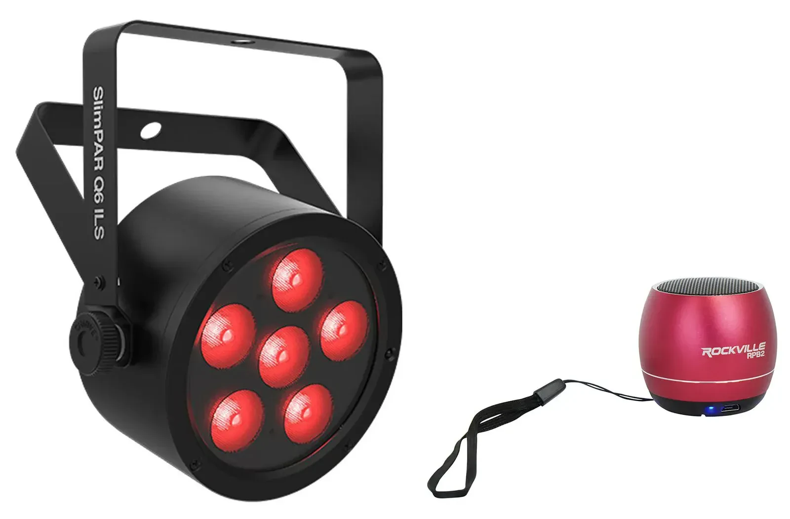 Светодиодный прибор Chauvet DJ SlimPAR Q6 ILS RGBA LED D-Fi USB DMX с Bluetooth-колонкой