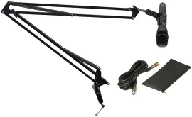 Mackie EM-89D Studio Recording Dynamic Microphone+Mic Cable+40" Boom Arm