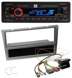 JBL AUX MP3 USB Bluetooth SD Autoradio für Opel Corsa C Quadlock 2004-2006 alumi