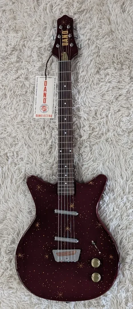 Электрогитара Danelectro G50MRN Golden '50s цельнокорпусная, цвет бордовый