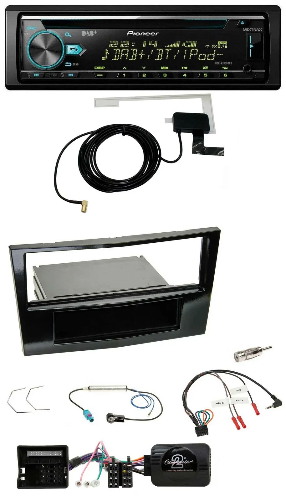 Автомагнитола Pioneer CD USB DAB для Opel Astra H, Corsa D, Zafira B с поддержкой управления на руле