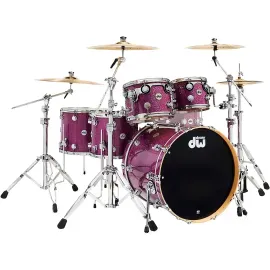 Ударная установка DW Collector's Series SSC FinishPly Shell Pack (набор, 5 шт.), бас-барабан 22", тома 10"/12", напольные томы 14"/16", клён, 10-слойные, Purple Glass