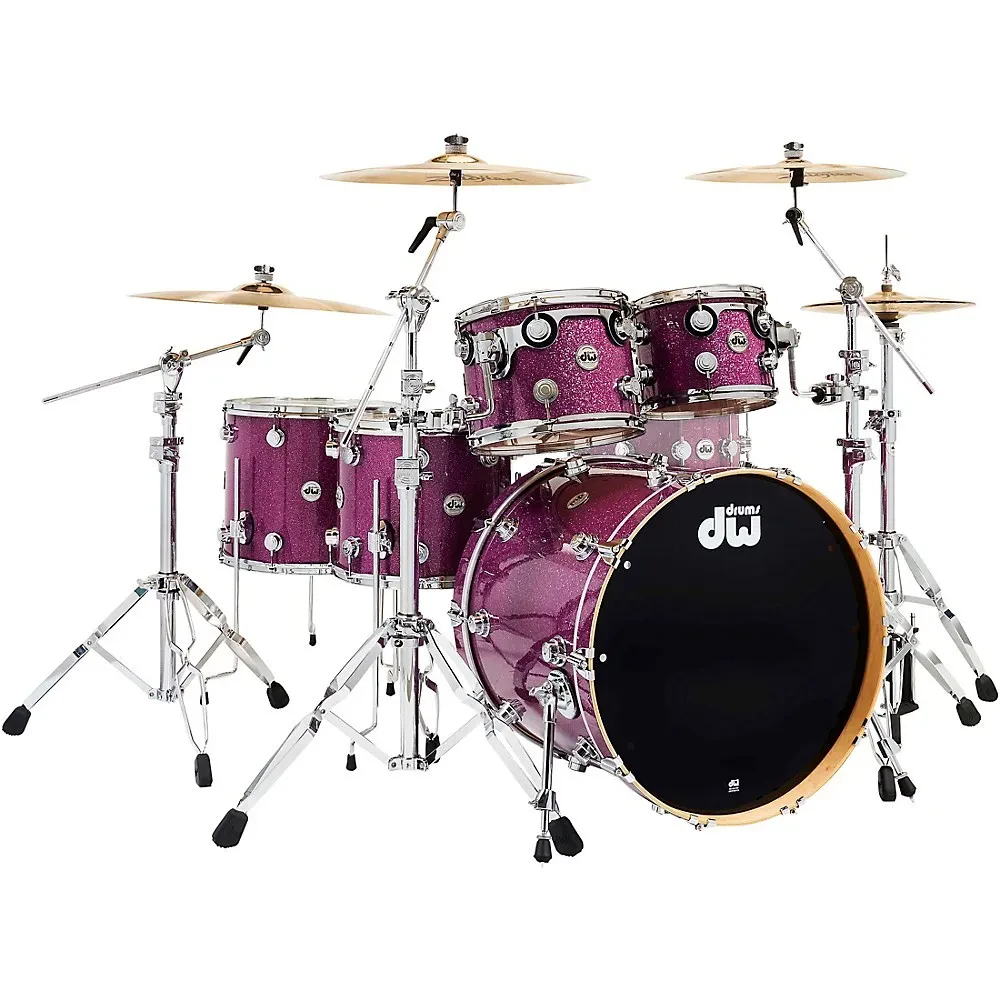 Ударная установка DW Collector's Series SSC FinishPly Shell Pack (набор, 5 шт.), бас-барабан 22", тома 10"/12", напольные томы 14"/16", клён, 10-слойные, Purple Glass