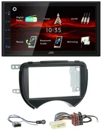 JVC USB Bluetooth MP3 DAB 2DIN Autoradio für Nissan Micra 10-13 schwarz