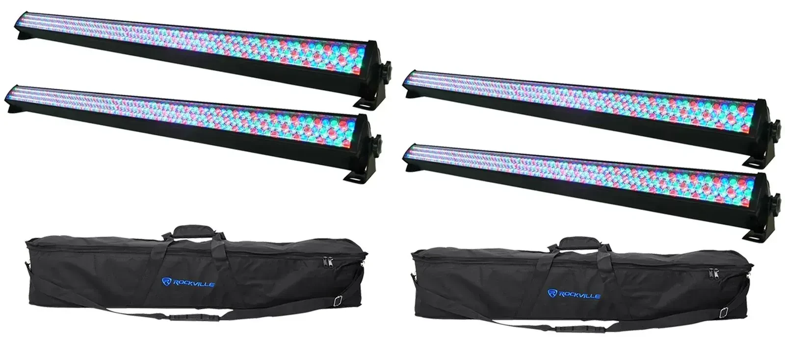 Светодиодный прибор Rockville ROCKSTRIP 252 LED DMX RGB с чехлом (4 штуки)