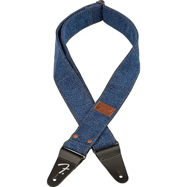 Ремень для гитары Fender Wrangler "W" Denim Strap Indigo