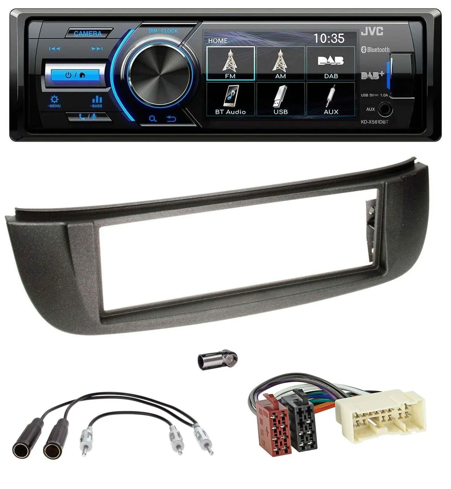 Автомагнитола для Nissan Almera Tino (2001–2004) JVC Bluetooth MP3 USB DAB