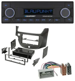 Blaupunkt DAB USB Bluetooth MP3 Autoradio für Honda Jazz (ab 2009) dunkelgrau