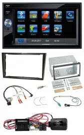 Автомагнитола Blaupunkt 2 DIN, SD/USB, Bluetooth, навигация с TMC, совместима с кнопками на руле, для Opel Corsa D, цвет черный (piano black)