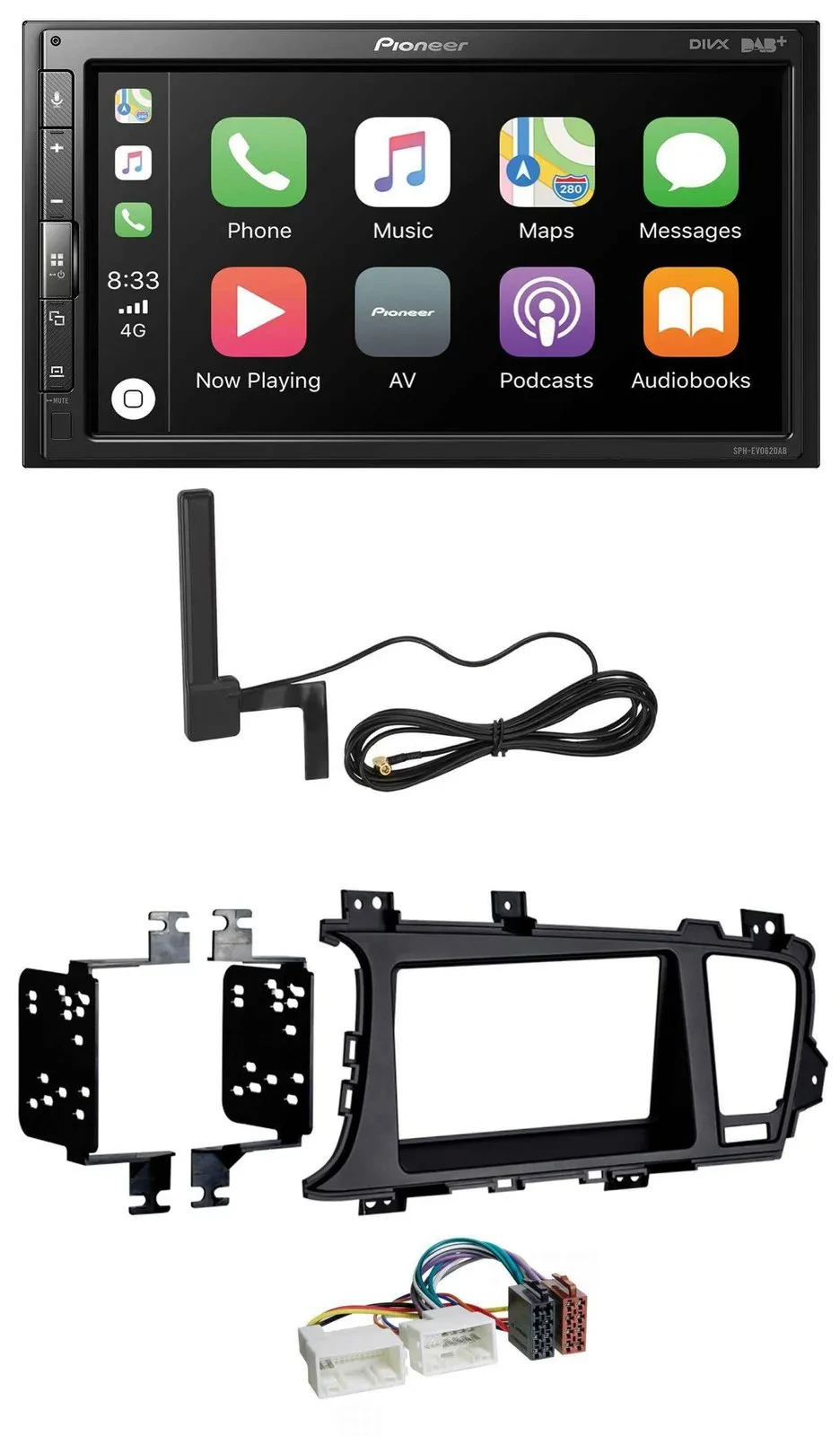 Pioneer USB 2DIN Bluetooth DAB MP3 Autoradio für Kia Optima (ab 2012)