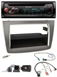 Автомагнитола для Alfa Romeo Mito (955) 2008–2014 Pioneer DAB, CD, Bluetooth, USB, серебристая