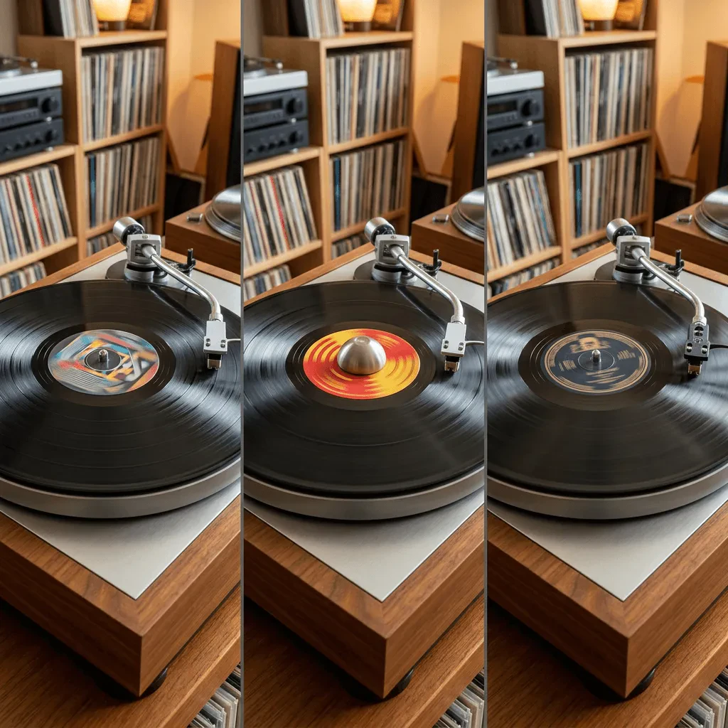 Скорость винилового проигрывателя: 33, 45 и 78 оборотов в минуту