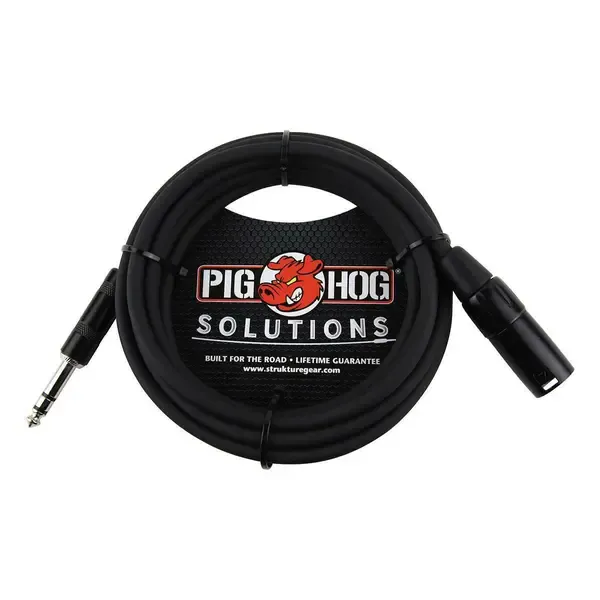 Коммутационный кабель Pig Hog Solutions 25' Balanced Cable with TRS(M) to XLR(M) Connector #PX-TMXM25