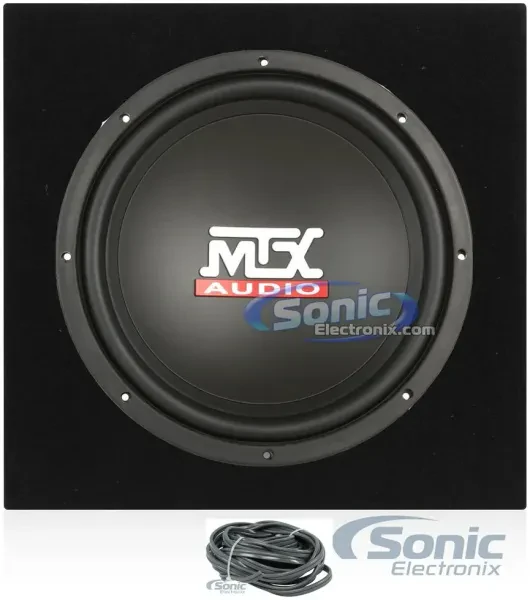 MTX Audio TN12-04 12” Subwoofer + Sealed Enclosure + Speaker Wire