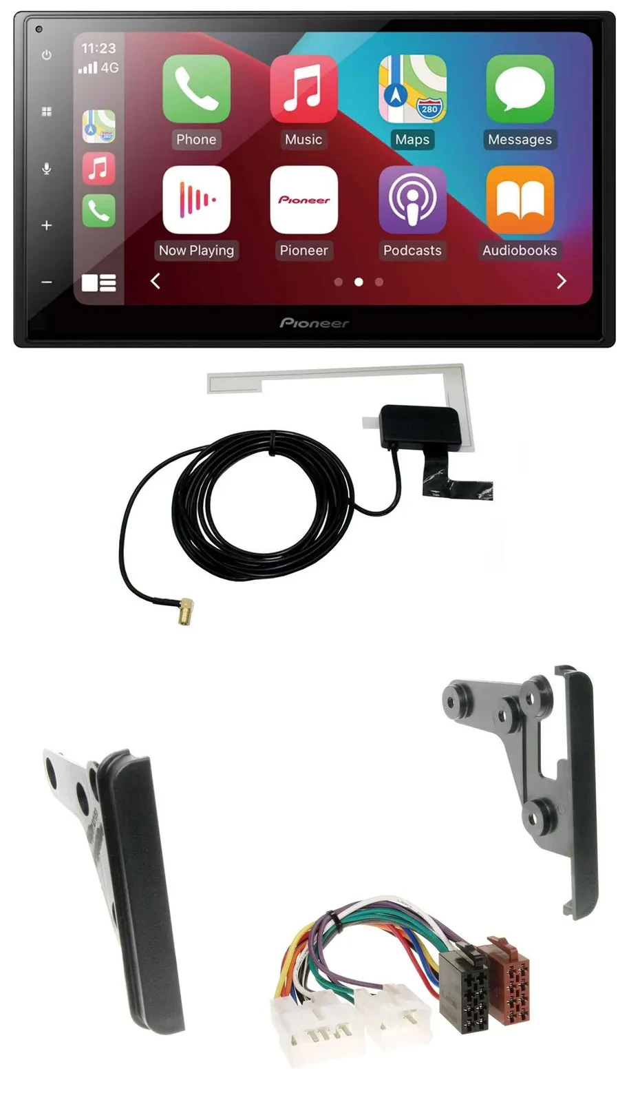 Автомагнитола для Toyota Highlander, Matrix, RAV4 Pioneer 2-DIN USB Bluetooth DAB MP3