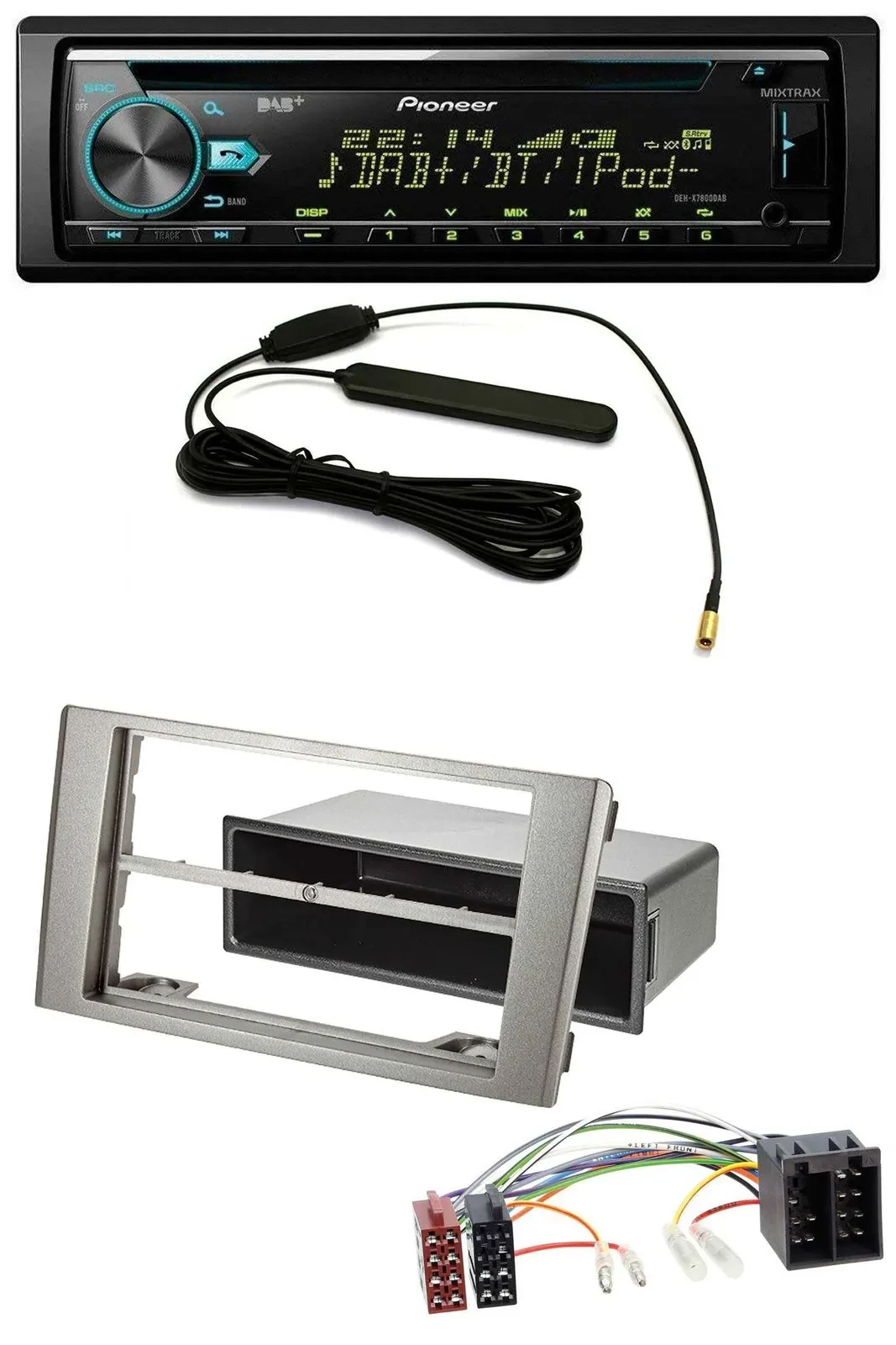 Pioneer CD MP3 AUX DAB USB Autoradio für Iveco Daily (2006-2014) silber