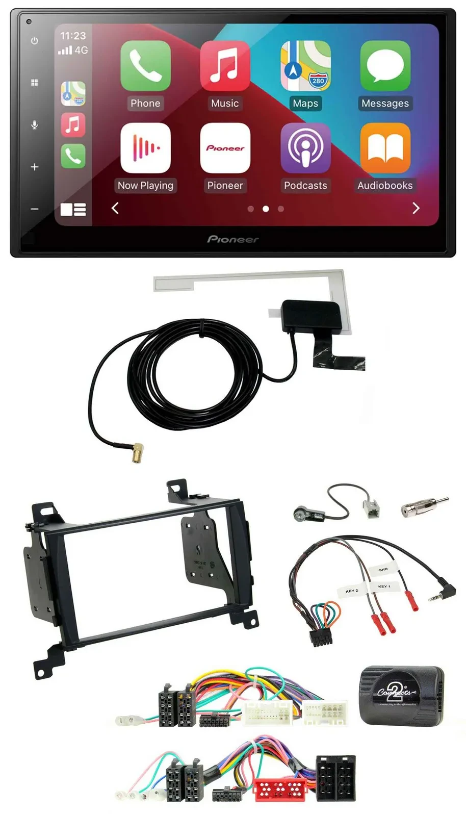 Pioneer USB Bluetooth DAB Lenkrad 2DIN Autoradio für Hyundai Santa Fe 2010-2012