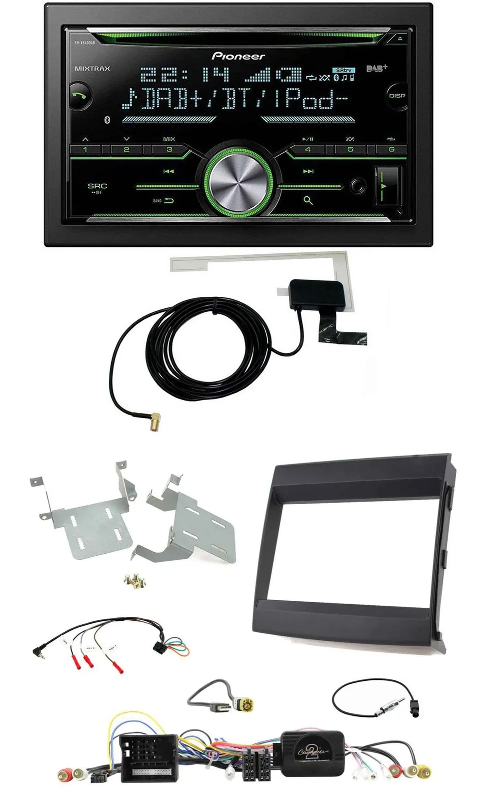 Pioneer CD USB Lenkrad Bluetooth 2DIN DAB Autoradio für Porsche Cayenne 2011-201