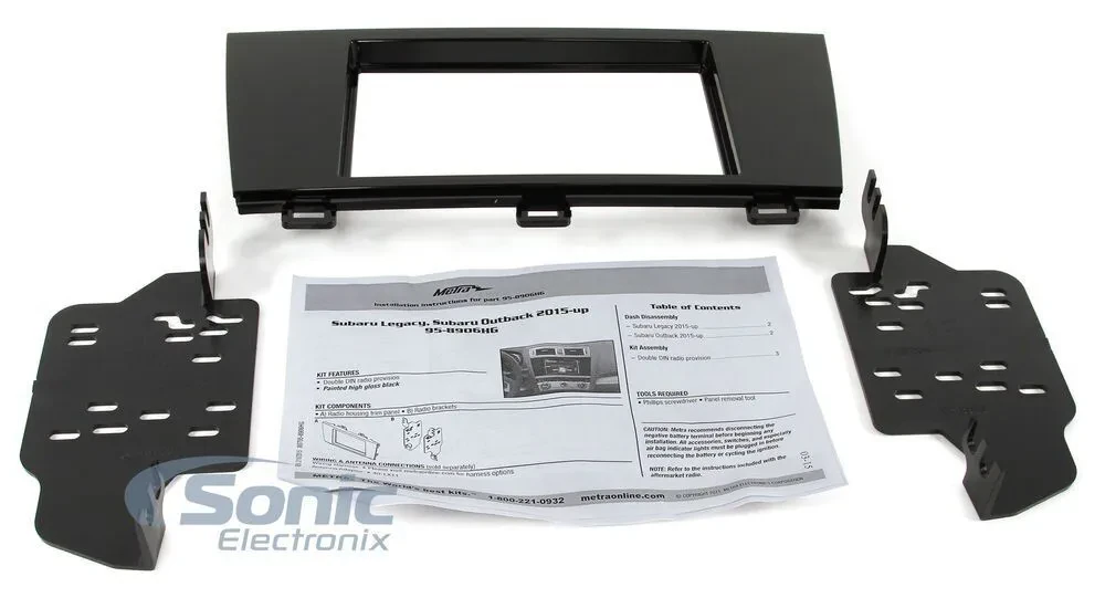Metra 95-8906HG Double DIN Dash Install Kit for Select 2015-2019 Subaru Vehicles