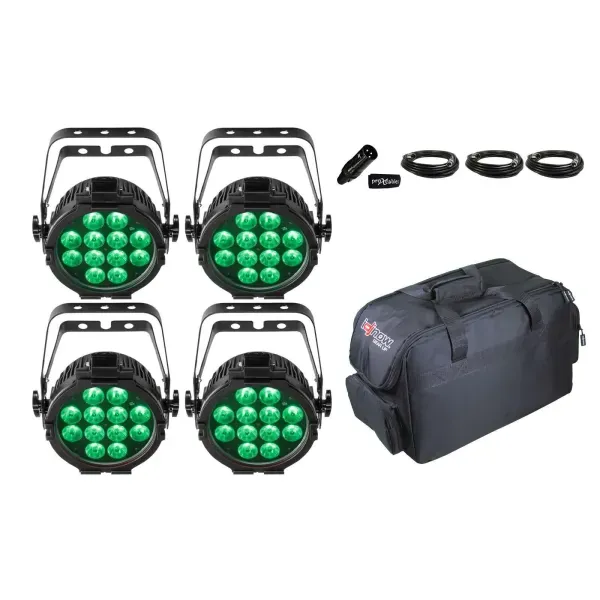 Прибор смены цвета Chauvet DJ SlimPAR Pro Q USB RGBA с аксессуарами (4 штуки)