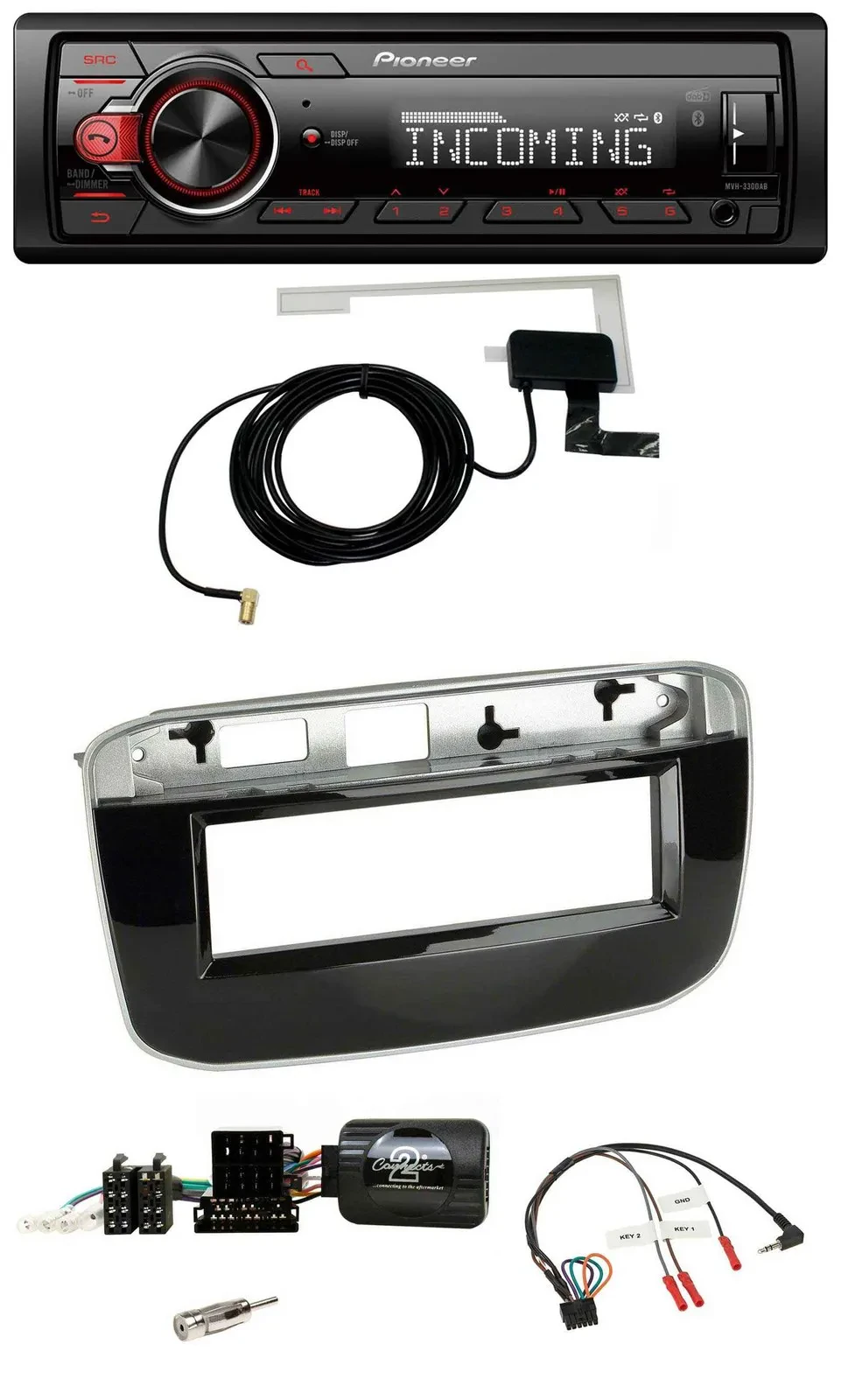 Pioneer MP3 Lenkrad CD DAB USB Autoradio für Fiat Punto Punto Evo ab 2009