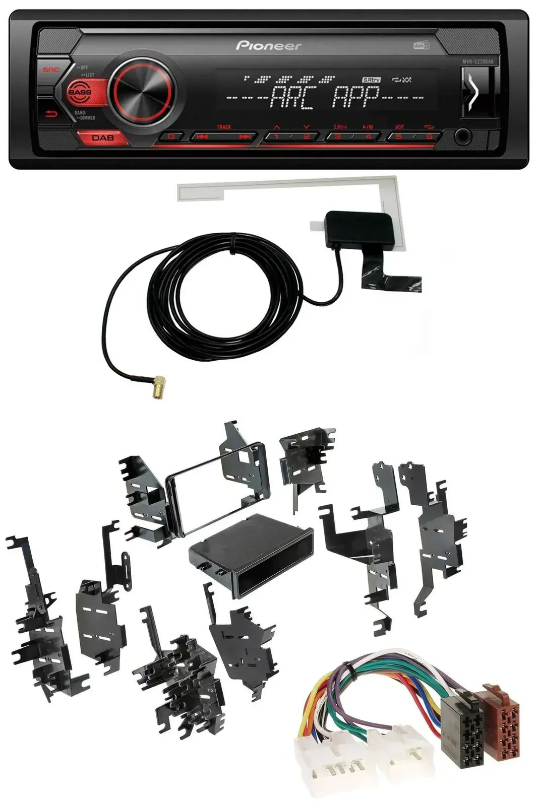 Автомагнитола для Toyota Highlander/Matrix/RAV4 Pioneer 1DIN USB DAB MP3 AUX