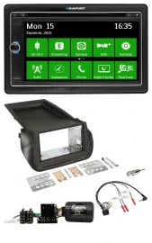 Blaupunkt Bluetooth 2DIN Lenkrad DAB USB TMC Navigation für Citroen Nemo Fiat Fi