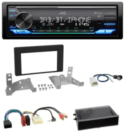 JVC Bluetooth DAB USB MP3 Autoradio für Toyota Aygo AB7 ab 2022 mattschwarz