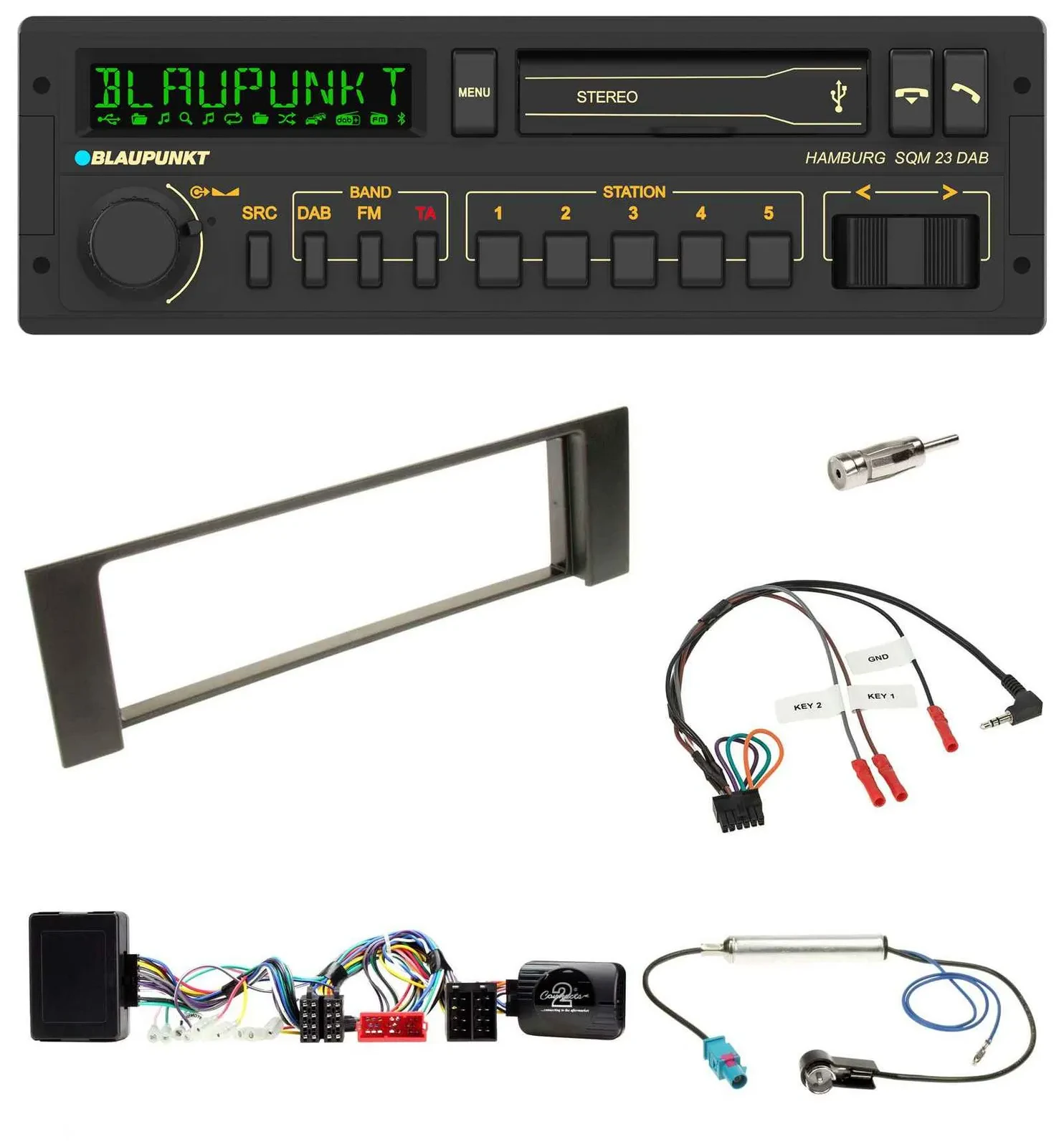 Blaupunkt USB DAB Bluetooth Lenkrad Autoradio für Audi A4 B6 00-04 Bose Vollakti