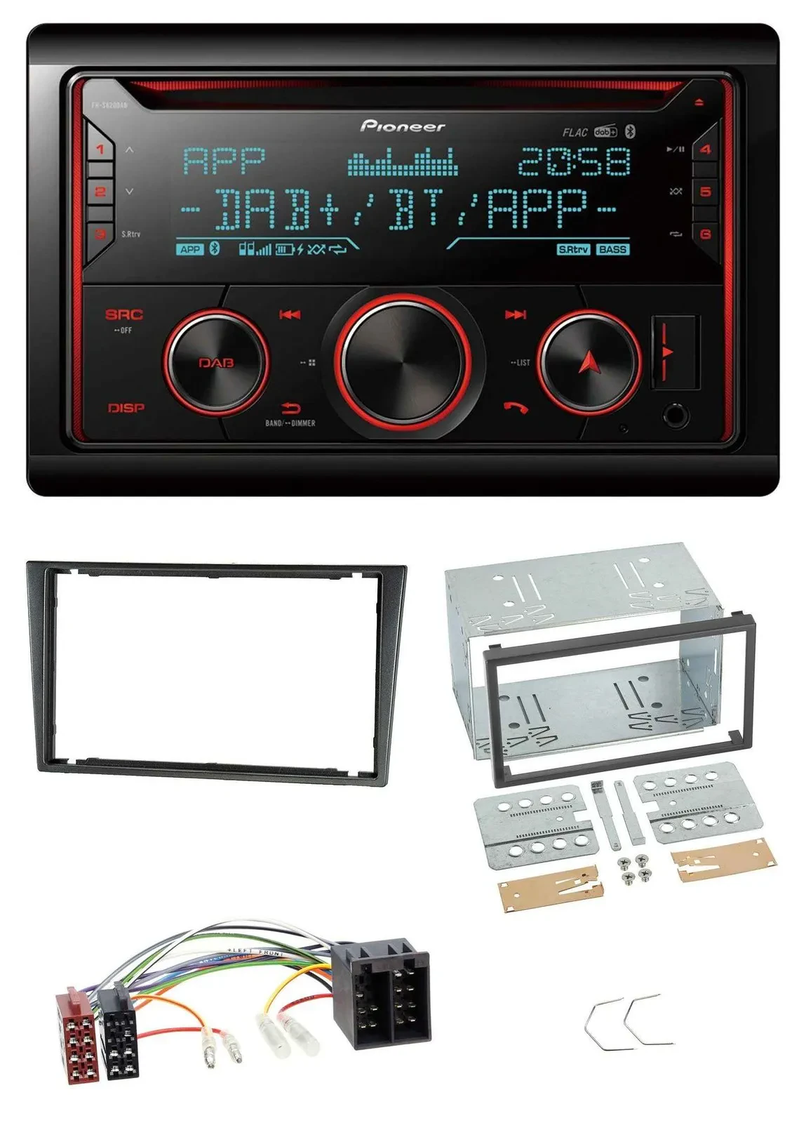 Автомагнитола Pioneer 2DIN DAB Bluetooth USB CD для Opel Combo C/Corsa C/Tigra