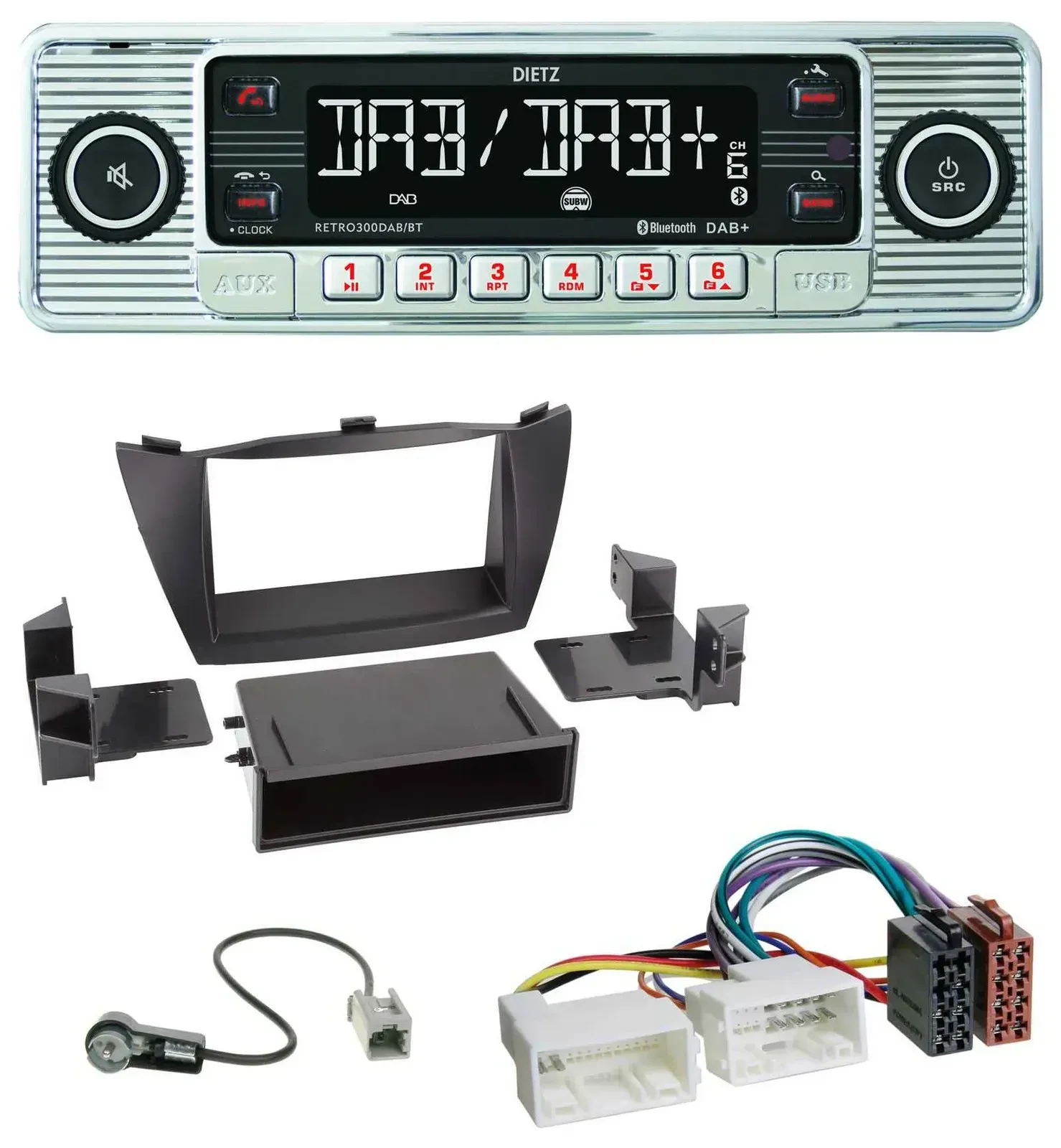 Dietz Bluetooth MP3 DAB USB Autoradio für Hyundai Tucson (2010-2015)