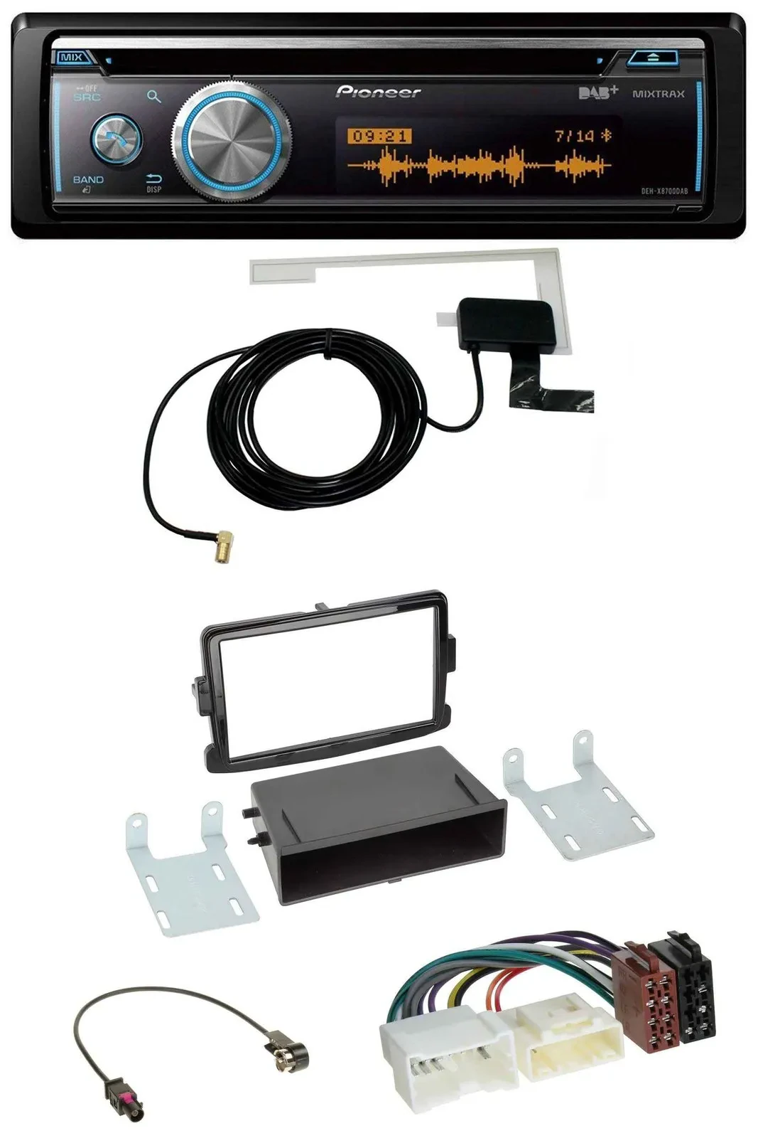 Pioneer Bluetooth DAB MP3 USB CD Autoradio für Dacia Lodgy Sandero Opel Vivaro