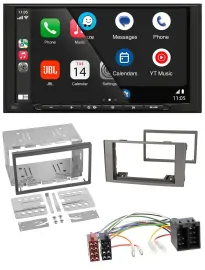 Автомагнитола для Iveco Daily (2006–2014) JBL 2DIN, DAB, Bluetooth, USB, MP3, серебристая