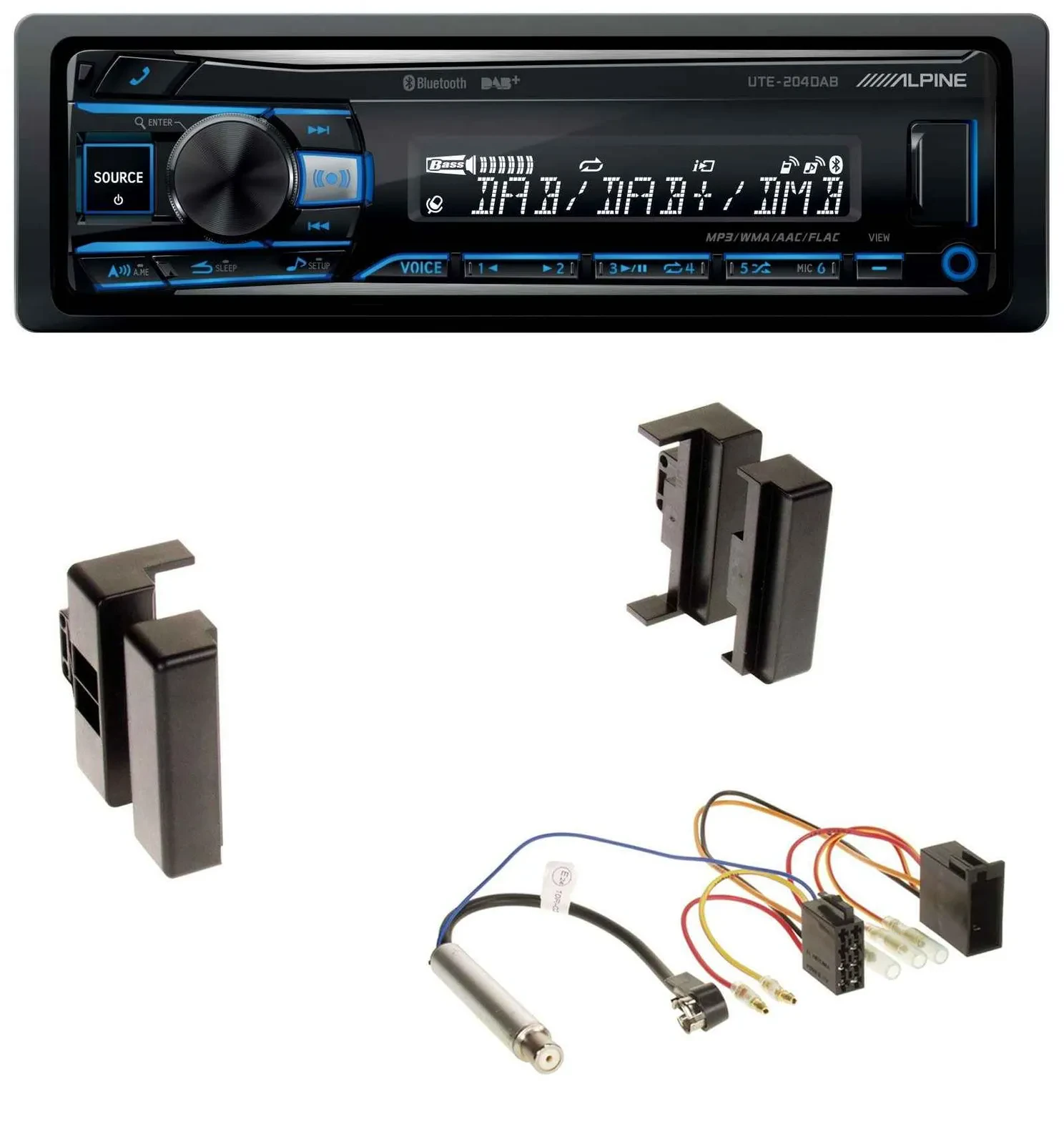 Alpine USB Bluetooth DAB MP3 Autoradio für Audi A4 B5 bis 99 A6 C4 bis 97 A8 D2
