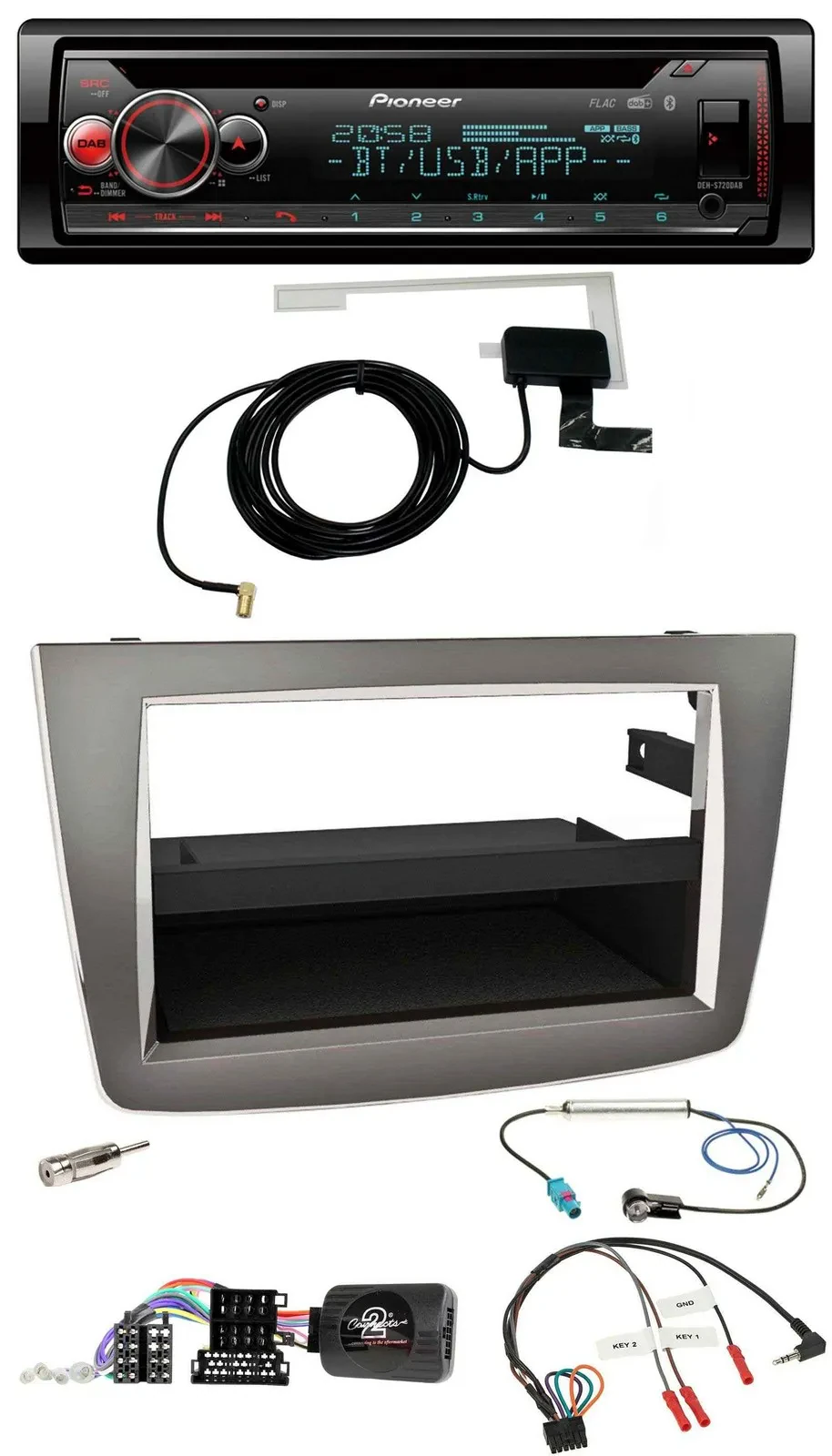 Pioneer DAB CD Lenkrad USB Bluetooth Autoradio für Alfa Mito 955 2008-2014 silbe