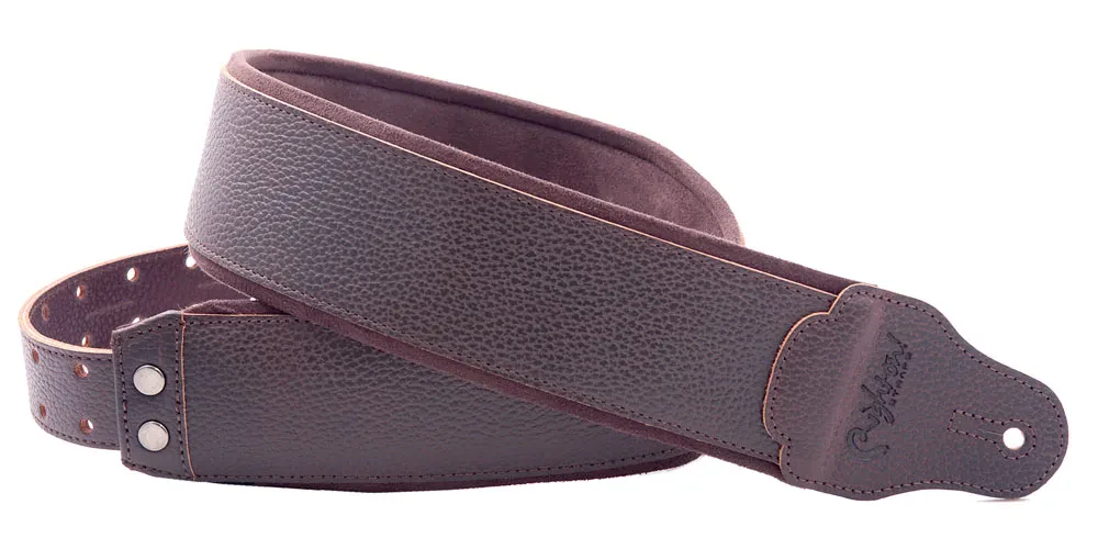 8401030030357 Graham Brown Ремень для гитары, кожаный, коричневый, RightOn Straps