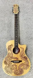 Электроакустическая гитара Luna Guitars HENDRASPR Grand Concert Henna Dragon
