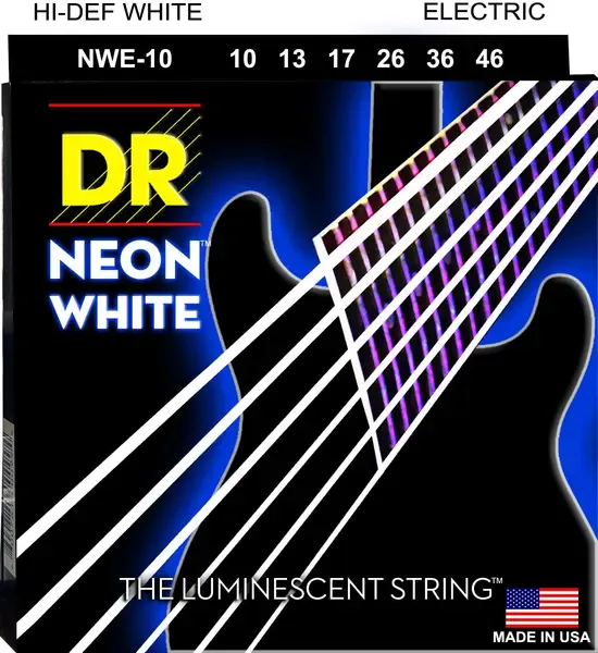 Струны для электрогитары DR Strings NWE-10 Neon White 10-46