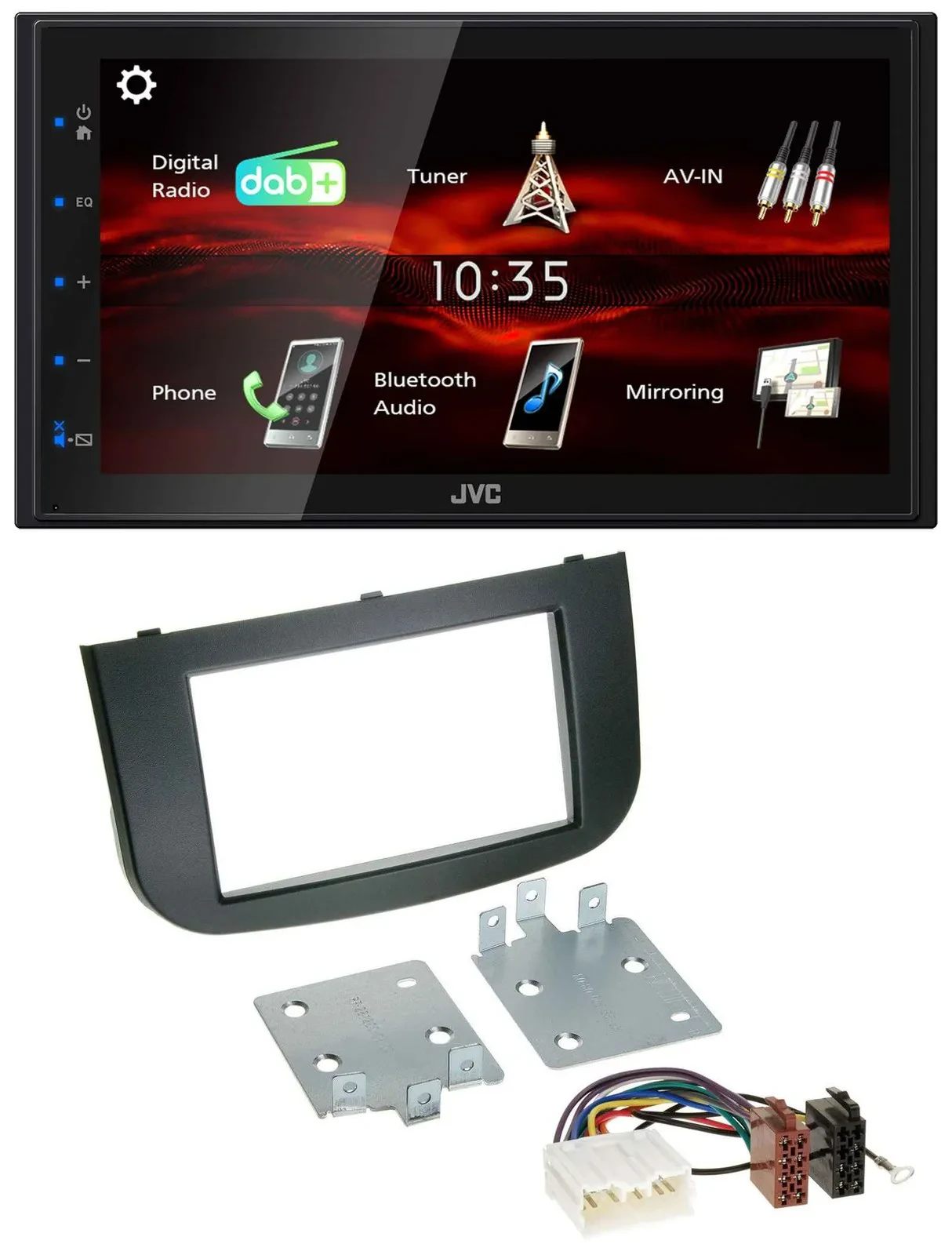 JVC USB Bluetooth MP3 DAB 2DIN Autoradio für Mitsubishi Colt 2008-2012
