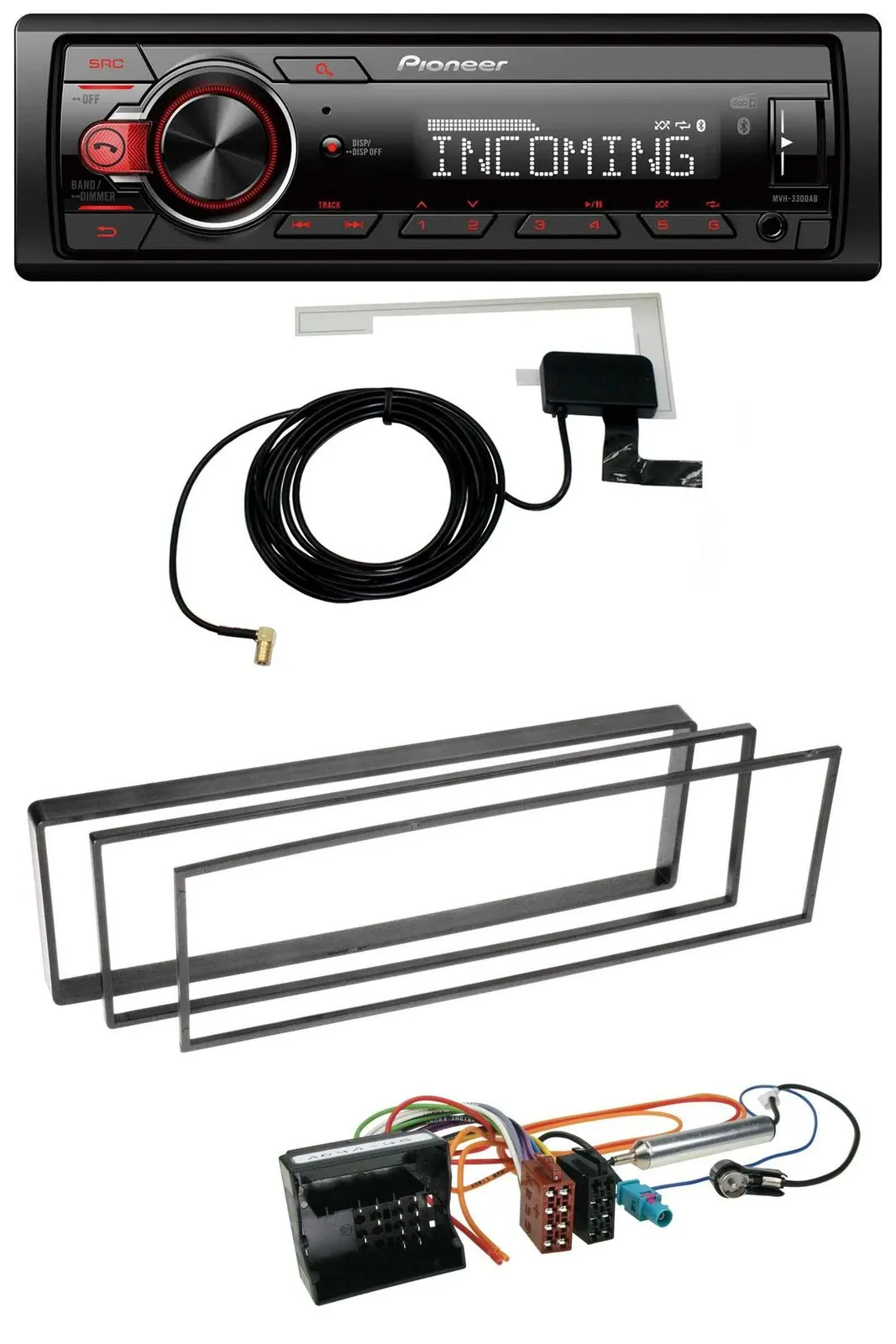 Pioneer MP3 AUX CD DAB USB Autoradio für Peugeot 307, 1007 (2001-2009)