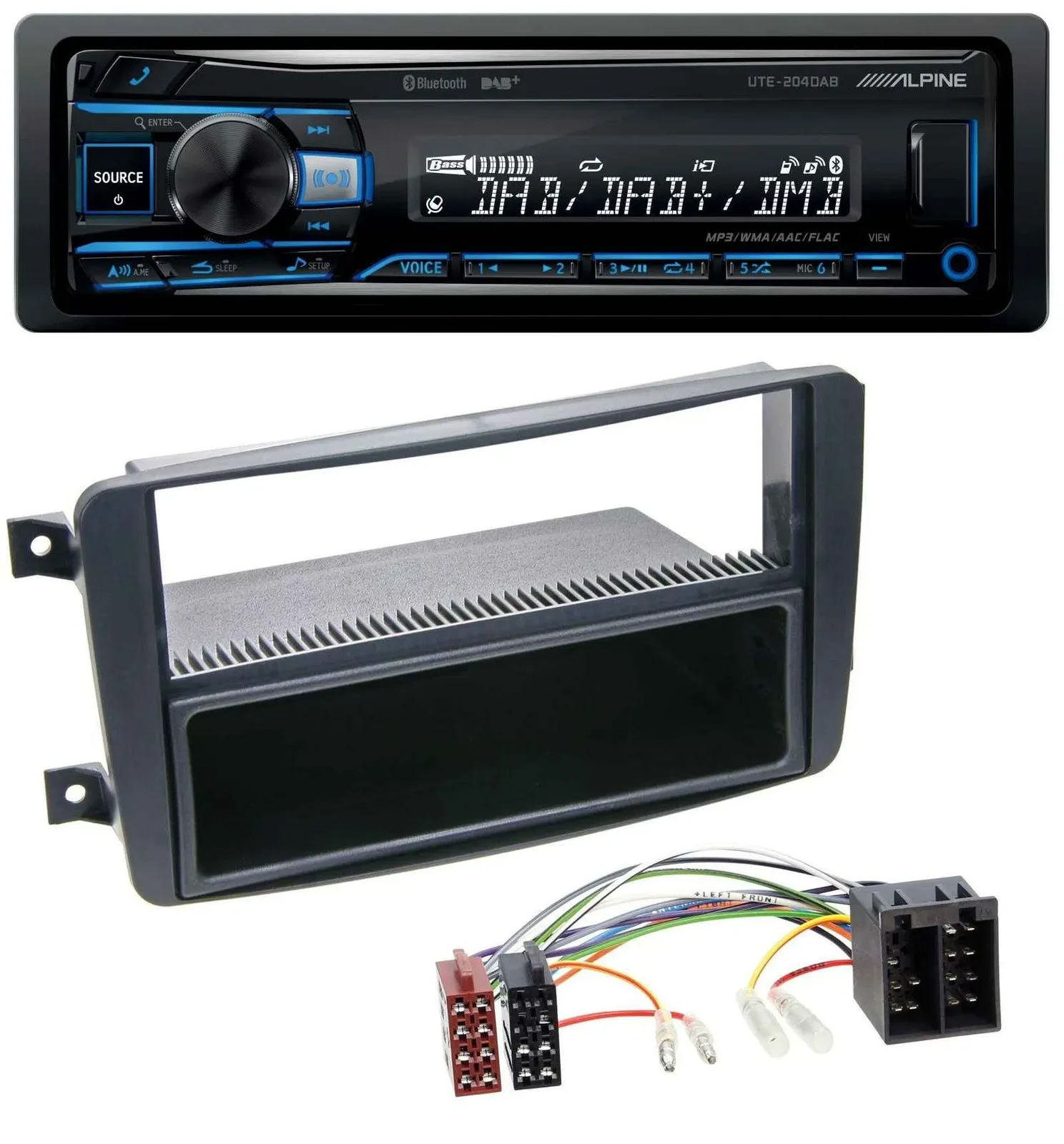 Alpine USB Bluetooth DAB MP3 Autoradio für Mercedes C-Klasse W203 CLK W209 Vito