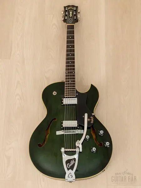 Электрогитара полуакустическая Guild Emerald Star Starfire III HH Emerald Green w/case USA 1963