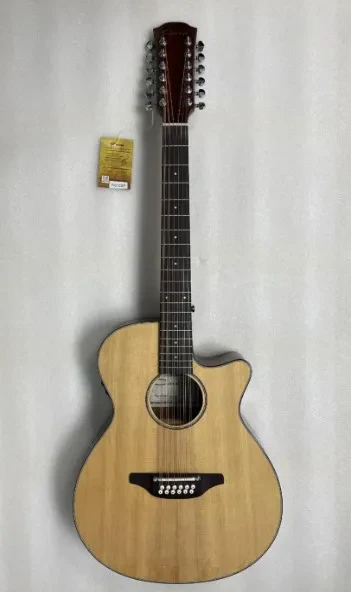 AG12SP Акустическая гитара 12-струнная, цвет натуральный, Caraya