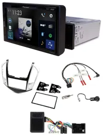 Автомагнитола для Chevrolet Cruze 2011–2016 Pioneer DAB, Bluetooth, USB, серебристая, поддержка кнопок на руле